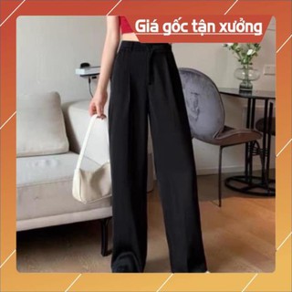 Quần Ống Rộng Nữ [Hàng Loại 1]  Quần Ống Rộng Lưng Cao Culottes Vải Siêu Mềm Rũ Đẹp Suông Dài 100cm