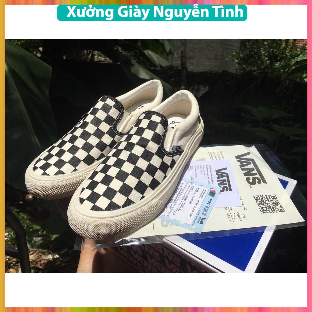 Giày thể thao sneaker Slipon 𝐕𝐀𝐍𝐒 Vaul Caro, Giày 𝐕𝐀𝐍𝐒 caro lười ⚡ Full Box Bill⚡ Giày thể thao nam nữ 2021 cao cấp | BigBuy360 - bigbuy360.vn