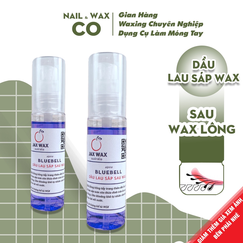 Dầu lau sau tẩy lông dùng sau wax lông JAX WAX Alpine Bluebell 30ml