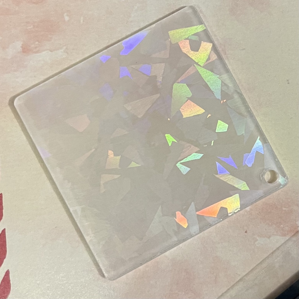 Móc Khóa Hình Đĩa Hút Cuckoo Bằng Acrylic Laser Đầy Màu Sắc Mới