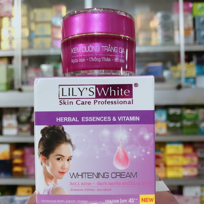 Kem Lily's White dưỡng trắng da ngừa mụn chống thâm mờ sẹo Lily's White 10g