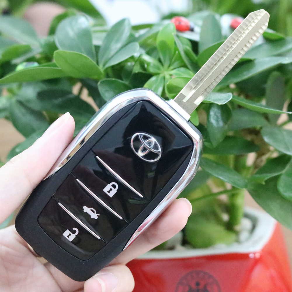 Vỏ độ chìa khoá Toyota  Vỏ chìa khoá Toyota Yago, Innova, Altis 3 nút mẫu gập sang đời cao