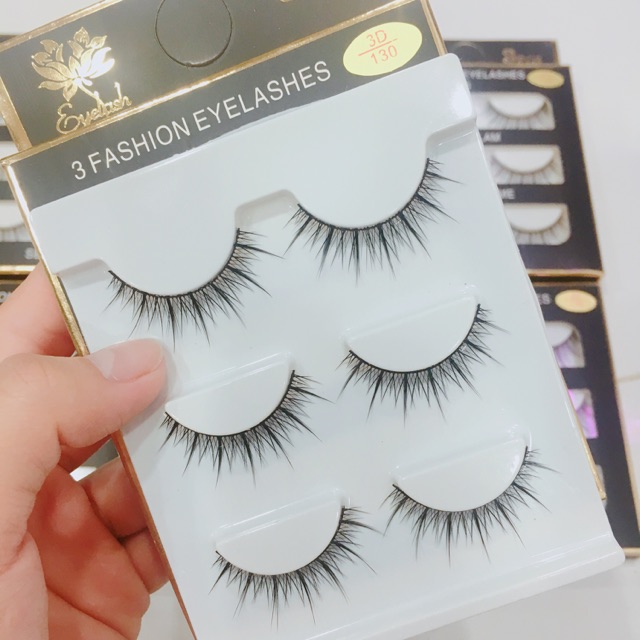 (10 hộp 18k) Lông mi chồn 3D-130