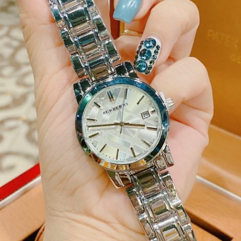 Đồng hồ nữ burberry dây kim loại không gỉ, hàng full box, thẻ bảo hành 12 tháng - Dongho.burberry  (Đồng hồ thời trang n