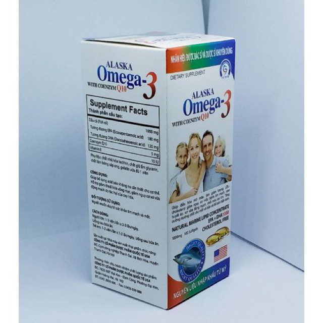 Viên dầu cá Alaska Omega 3 sáng mắt, khỏe tim , bổ não | BigBuy360 - bigbuy360.vn