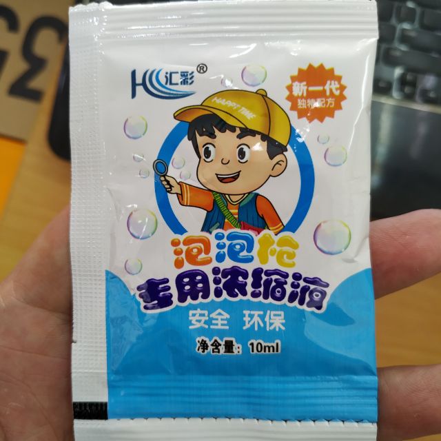 Combo 10 Gói 10ml DUNG DỊCH XÀ PHÒNG CHO Đồ Chơi THỔI BONG BÓNG. Baby toys smartkid