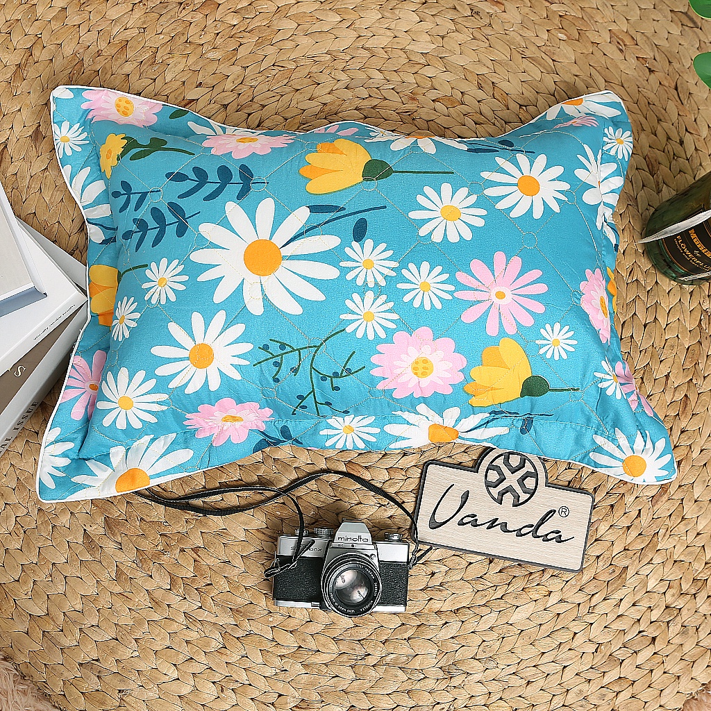 Vỏ gối đầu trần trám VANDA cao cấp họa tiết đơn giản sang trọng