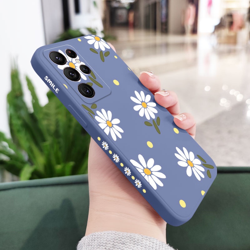 Ôp Điện Thoại Hoa Cúc Xinh Xắn Cho samsung galaxy s23 s22 fe plus ultra Ốp