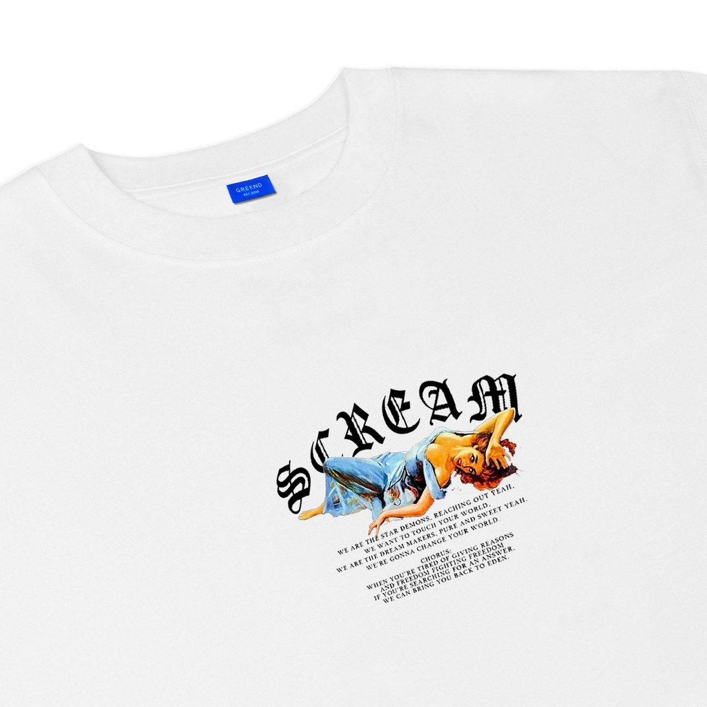 Áo Thun GREEND Unisex Local Brand Tay Lỡ Oversize Wash/Black/White  Dream Makers T-Shirt TS049