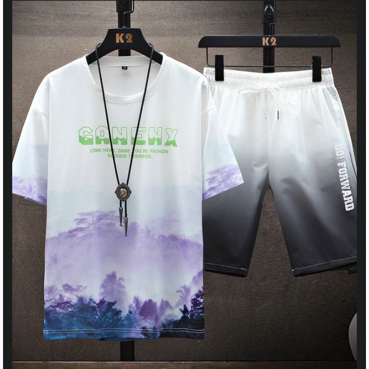 Bộ Thể Thao In Loang Màu Chất Thun Lạnh Mềm Mịn, Không Ra Màu (GANẼNX)