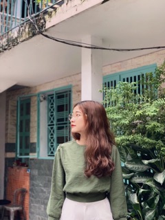ÁO CROPTOP TAY PHỒNG NƠ LƯNG (KÈM HÌNH THẬT)