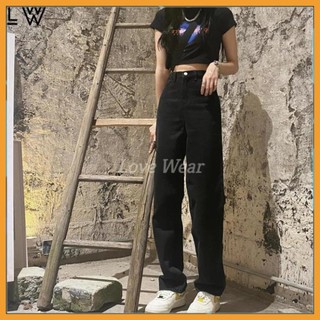 DRsquare QUẦN JEAN ỐNG RỘNG, BAGGY, QUAN ỐNG SUÔNG, CẠP CAO MÀU ĐEN NỮ mã MK, unisex LOVE WEAR Hàng loại 1 chất đẹp