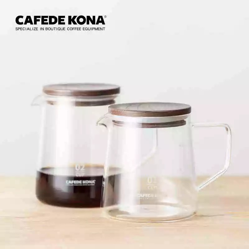 Bình đựng cà phê thủy tinh nắp gỗ Cafede Kona - Cafede Kona Coffee Server