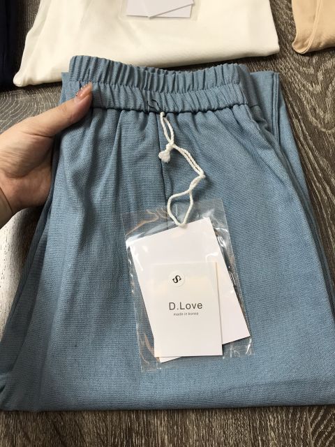 [Quần nilen] Quần baggy lưng chun