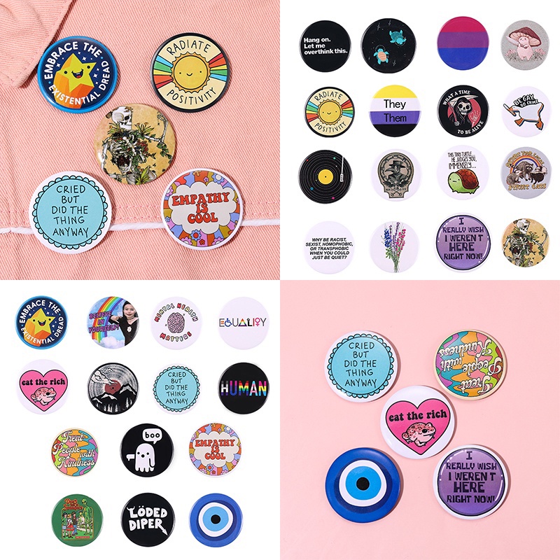 Ghim cài áo MISS ZOE mạ thiếc cỡ 44cm nhiều mẫu vui nhộn dễ thương tùy chọn