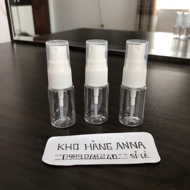 100 CHAI 10ML XỊT SƯƠNG - combo 100 chai pet nhựa 10ml - Chai nhựa trong suốt nhỏ - Chai nhựa chiết mỹ phẩm nhỏ 10ml