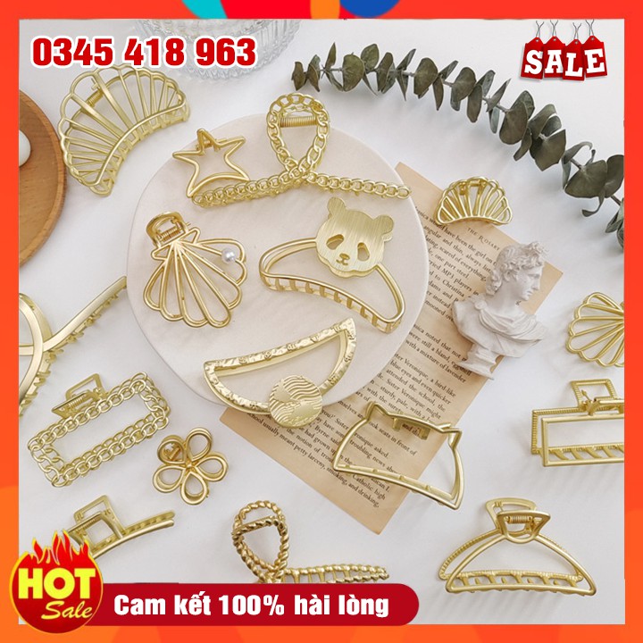 Kẹp Búi Tóc Kim Loại Xinh Xắn Thanh Lịch Phong Cách Hàn Quốc Cho Nữ Size 8cm