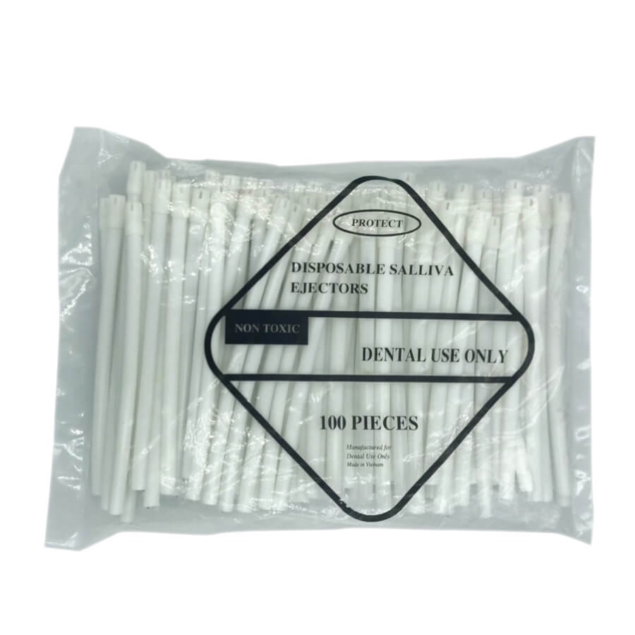 Ống hút nước bọt dùng trong nha khoa - Gói 100 cái