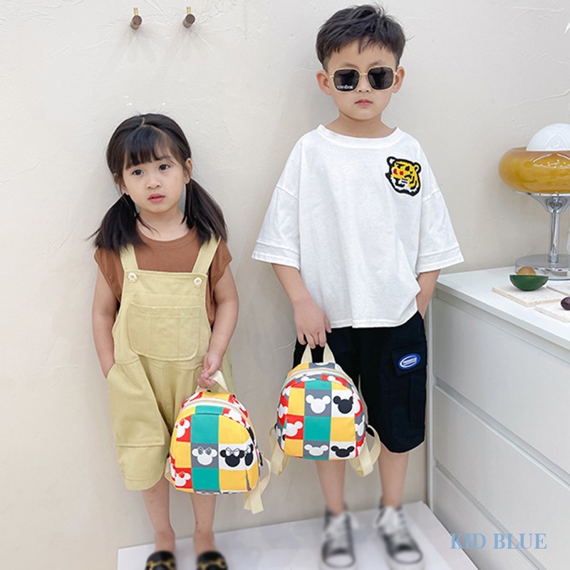 Ba Lô Đi Học In Họa Tiết Dễ Thương Phong Cách Hàn Quốc Cho Bé