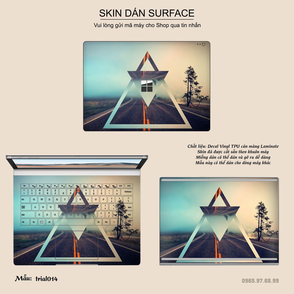 Skin dán Surface in hình Đa giác bộ 3 (inbox mã máy cho Shop)