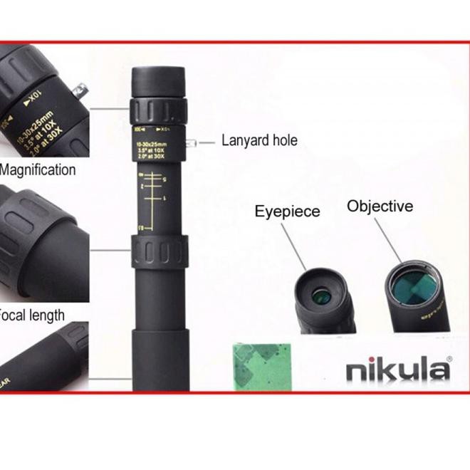 Ống Nhòm Một Mắt Nikula Hd 10-30 X 25 Zoom