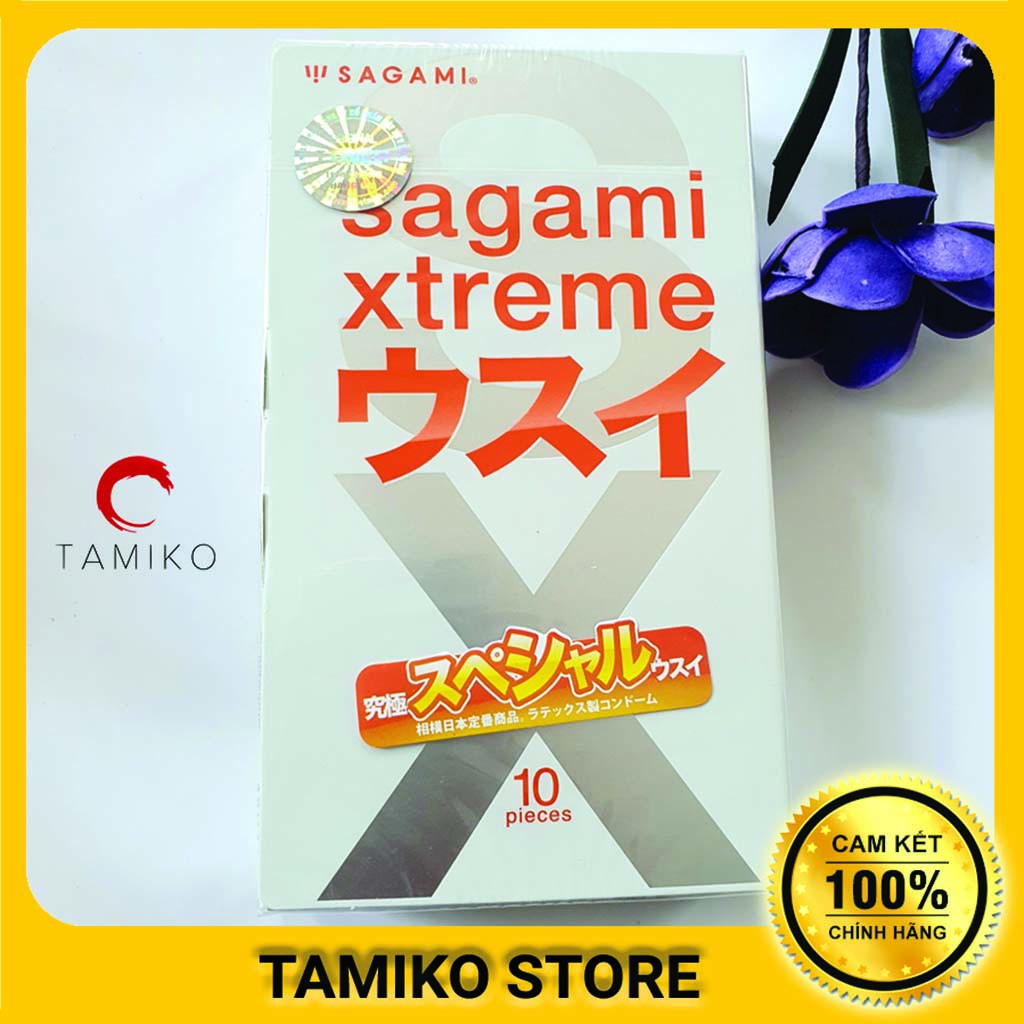 [Mã COSDAY -50K đơn 150K] Bao Cao Su SAGAMI EXTREME SUPERTHIN Cao Cấp Siêu Mỏng- Hộp 10 Cái- Chính Hãng Xuất Xứ Nhật Bản