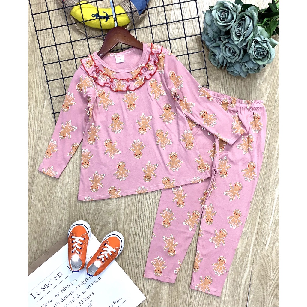 Đồ bộ dài tay bé gái ❤bộ bé gái tay dài size đại cotton borrip Jennie kids J344