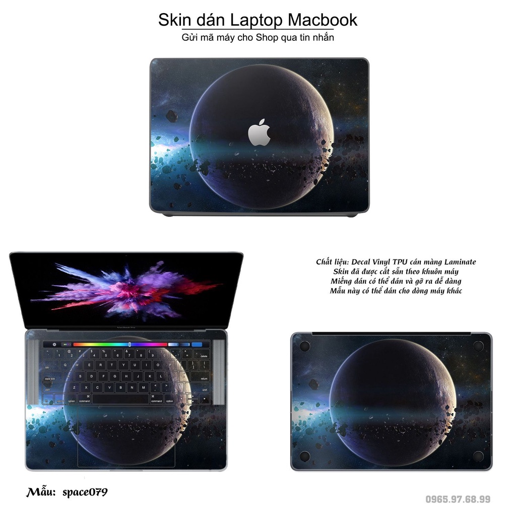 Skin dán Macbook mẫu không gian (đã cắt sẵn, inbox mã máy cho shop)