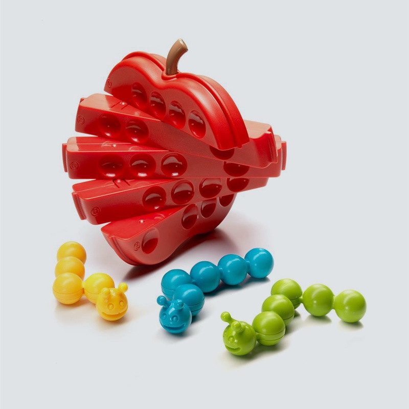 SmartGames Apple Twist Travel Puzzle Game with 60 Challenges for Ages 5 - Adult