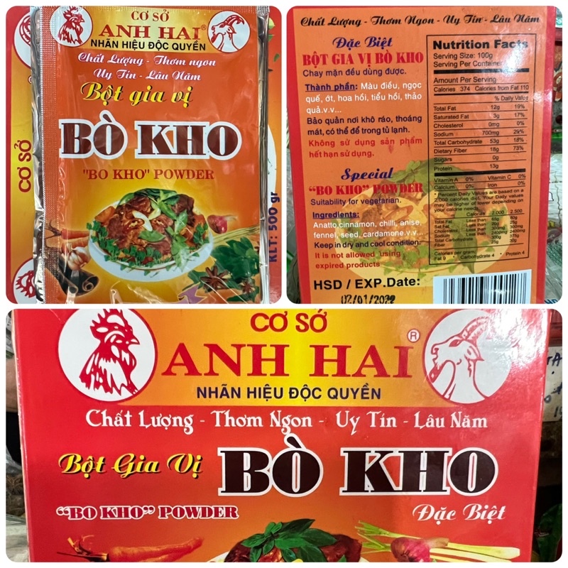 Bột gia vị bò kho Anh Hai
