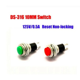 Nút nhấn nhả, nút reset 10mm ds-316
