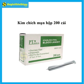 Kim Lấy Mụn - Kim Chích Lấy Máu Blood Lancet PT Medical Hộp 200 Cây