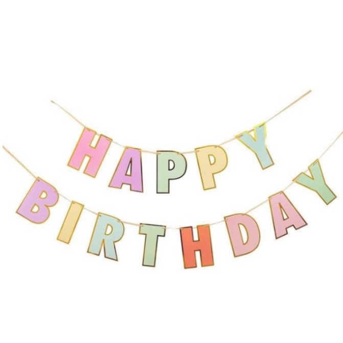 Banner Dây Chữ Happy Birthday trang trí sinh nhật Hot Trend 2022 , Phụ kiện trang trí sinh nhật nhiều mẫu siêu dễ thương