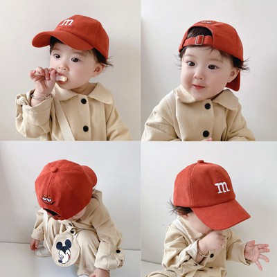 Mũ Lưỡi Trai Thêu Chữ M Cho Bé