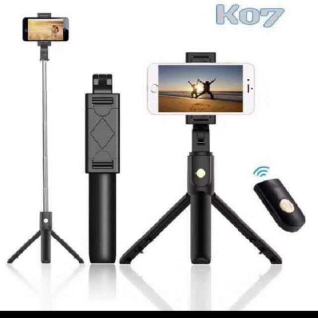 Gậy Chụp Ảnh Tự Sướng Bluetooth 3 Chân Đa Năng – Tripod K07 – Chụp Hình Selfie