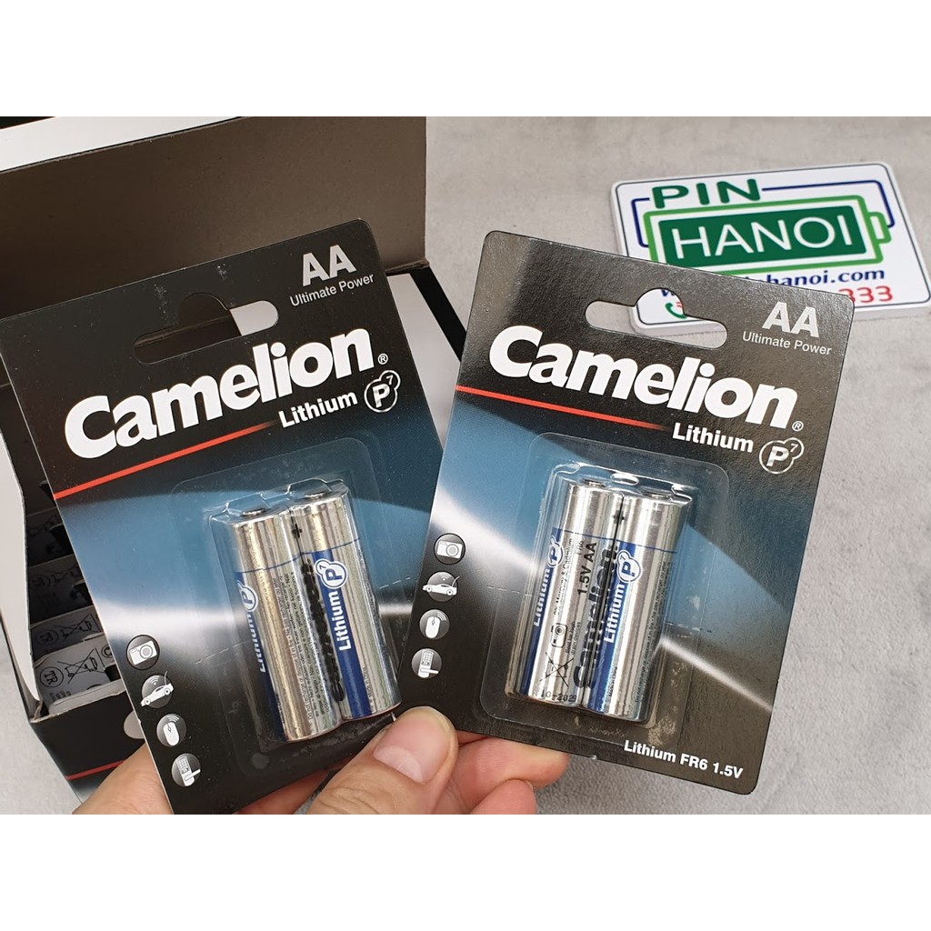 Vỉ 2 pin tiểu dung lượng cao Camelion Lithium P7 FR6-BP2 1.5V