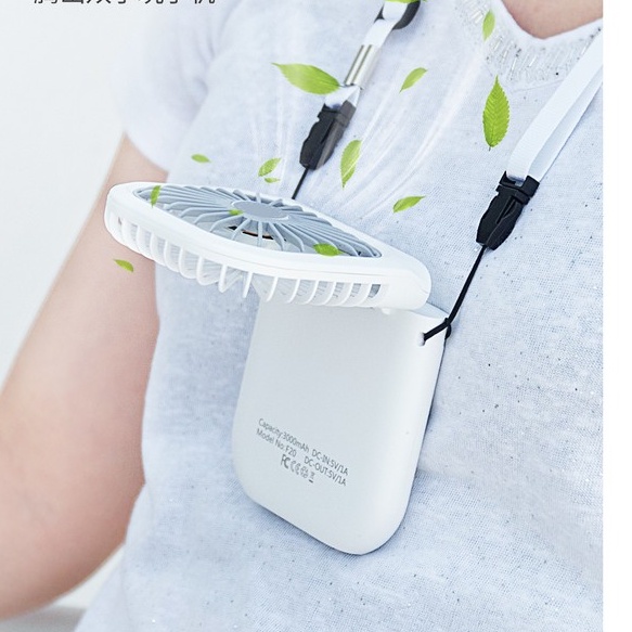 quạt sac mini 2 trong 1 gấp gọn và làm pin sạc dự phòng tiện lợi nhỏ gọn động cơ êm không ồn