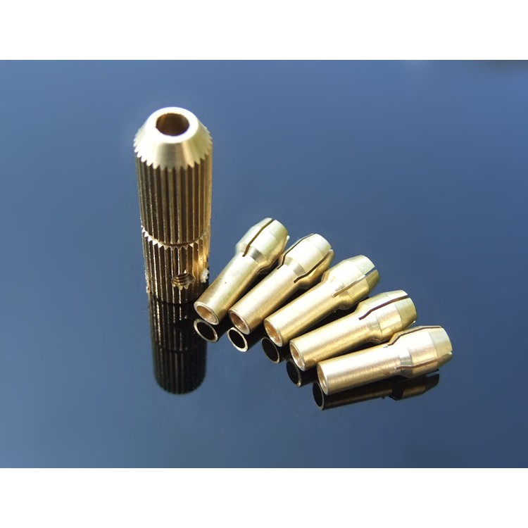 Kẹp mũi khoan mini + 5 mũi khoan