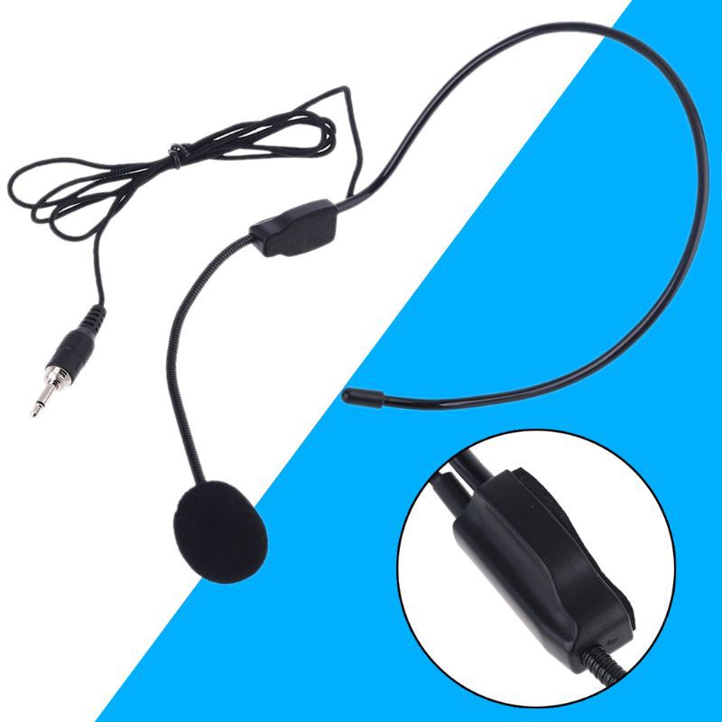 LIDU1  Screw Thread 3.5mm Wired Microphone Head Wear Guide Condenser Mic For Loudspeaker Tour Guide Teaching Lecture Speech