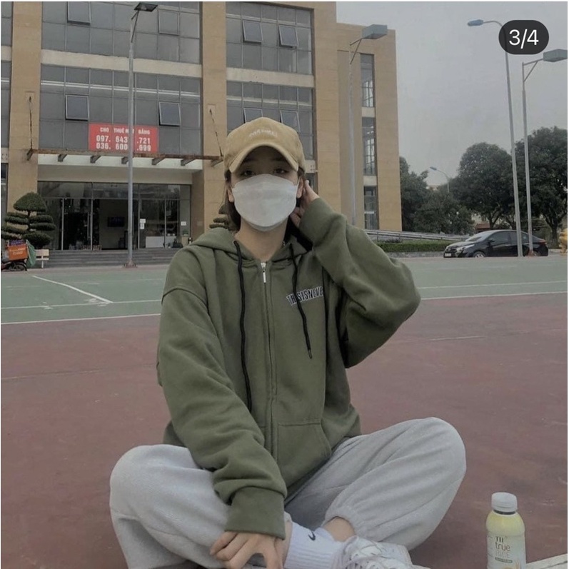 Áo khoác thêu THIS mũ 2 lớp TC6