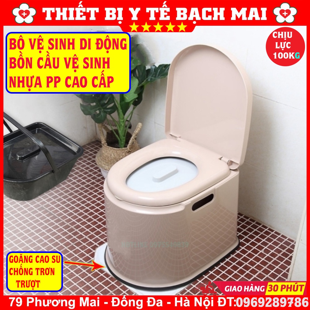 [TBYT BẠCH MAI] Bô Vệ Sinh Cho Người Già, Toilet Di Động Nhựa Cao Cấp