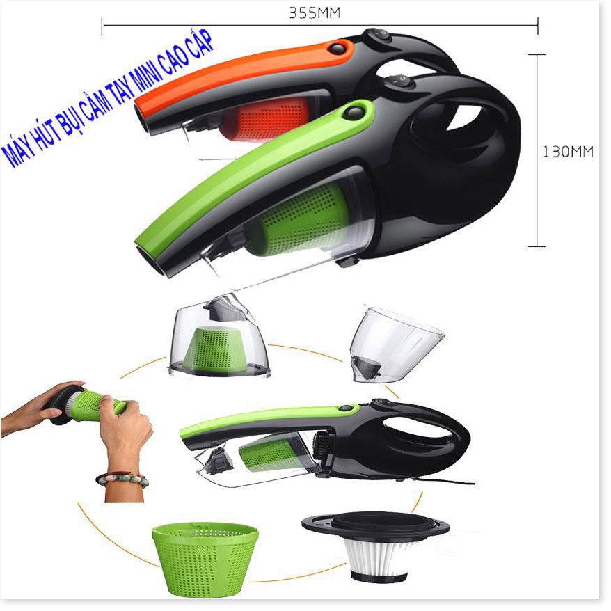 Máy hút bụi cầm tay công suất cao, Máy hút bụi Nhật, Máy hút bụi cầm tay 0.6L (3C), thiết kế ưu việt, hoạt động êm ái, h | BigBuy360 - bigbuy360.vn