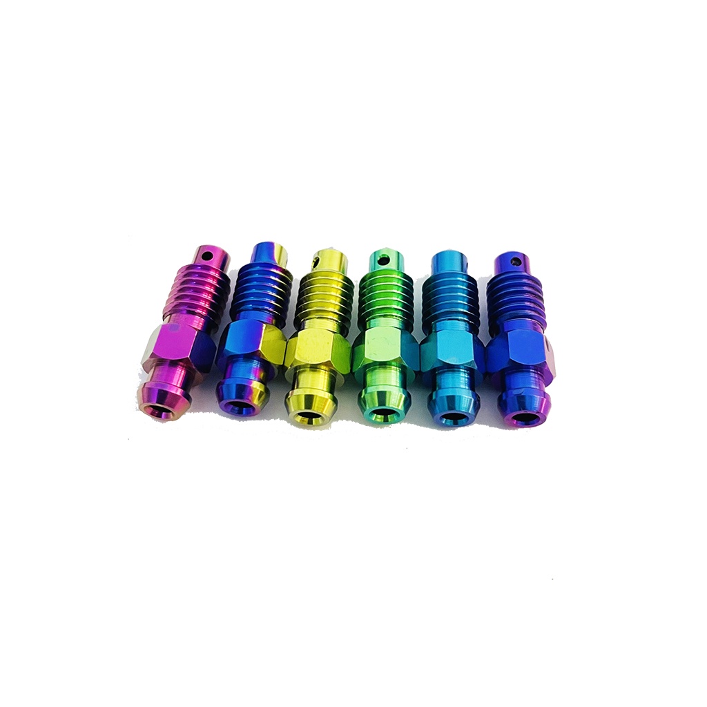 Ốc Xả Gió Titan GR5 Gắng Heo Dầu Zin Nissin 8li Các Dòng Xe Honda,Suzuki Màu Điện Phân PKPH