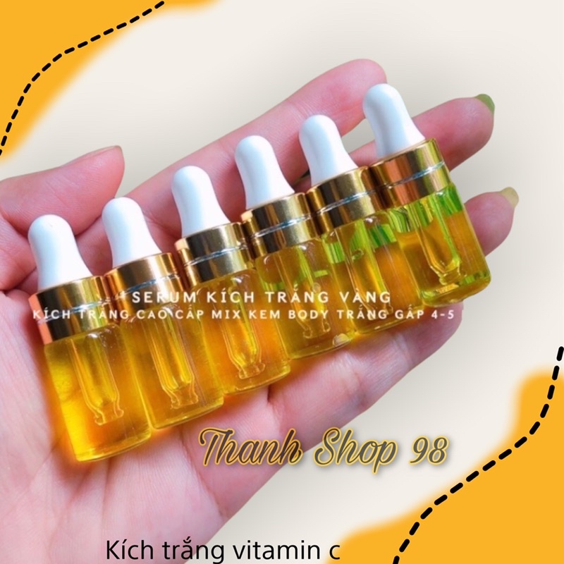 Kích trắng vitamin C huyết thanh kích trắng mạnh trộn kem