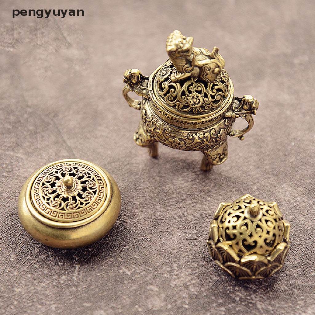 Lư Hương Mini Bỏ Túi Bằng Đồng Thau Hình Hoa Sen