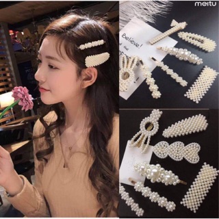 B54- Kẹp tóc giả ngọc Hàn Quốc xinh cho bạn gái