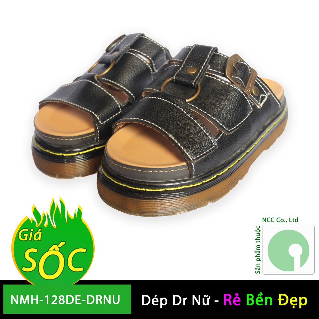 Giày dép nữ Doctor Dr.Martens giá rẻ - Quai ngang kiểu dáng mới nhất 2018 - NMH-128DE-DRNU (Đen)