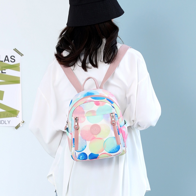 Balo Vải Oxford Mini Họa Tiết Hoa Phong Cách Mới Cho Nữ