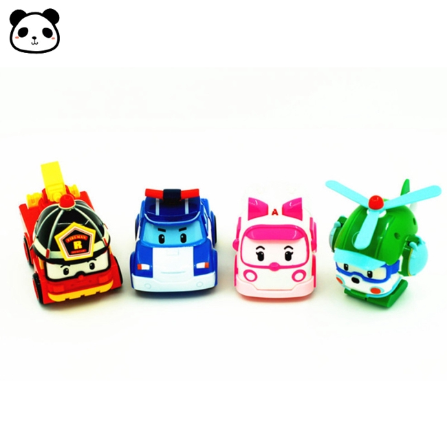 6 in 1 Korean Animation Cartoon Robocar Poli Transformation Robot Car Toys Set