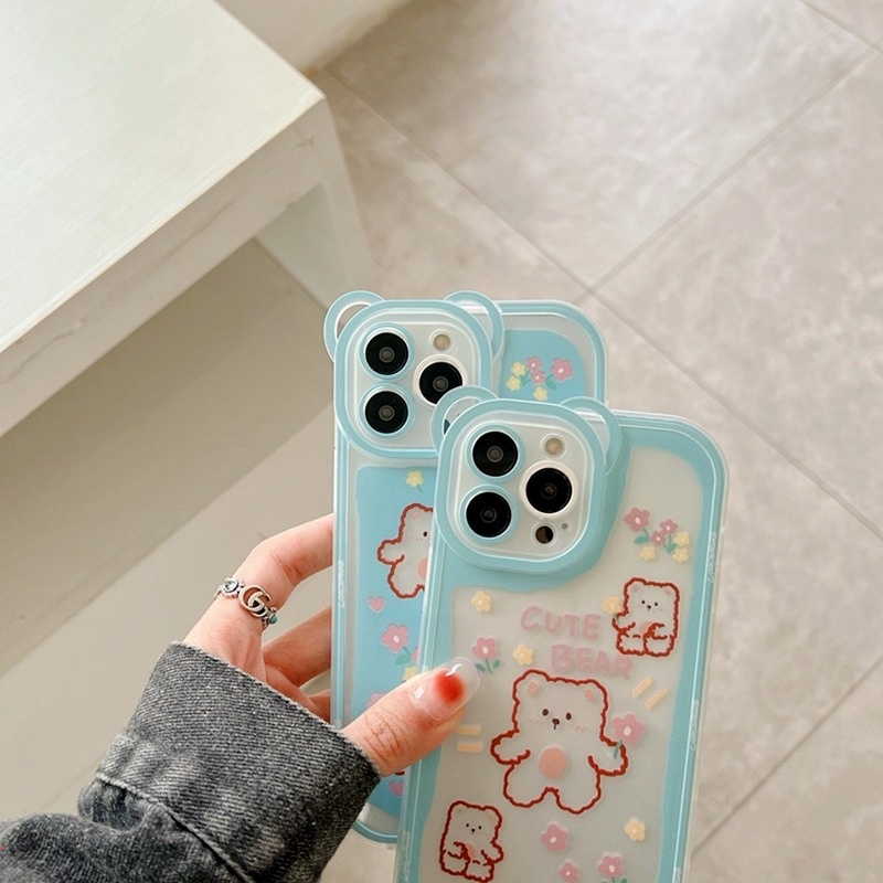 Ốp Điện Thoại Chống Rơi Họa Tiết Hoạt Hình Đơn Giản Cho Iphone 13 12 11 Pro MAX X XS MAX XR 6 7 8 Plus